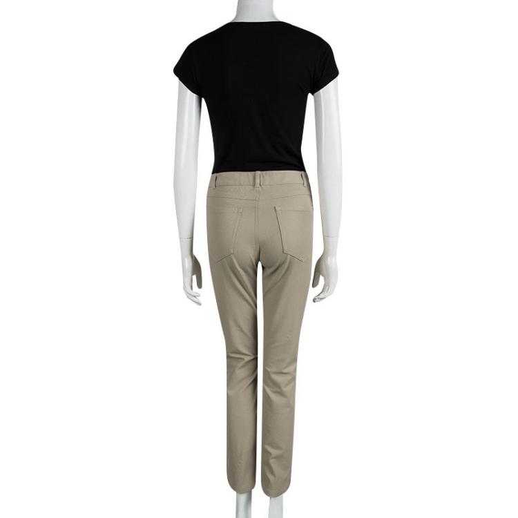 Pre Owned Joseph Beige Stretch Denim Boot Cut Pants L