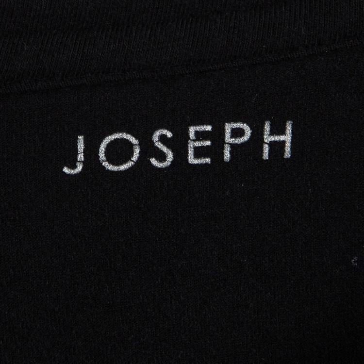 Pre Owned Joseph Black Embellished Long Sleeve Top S