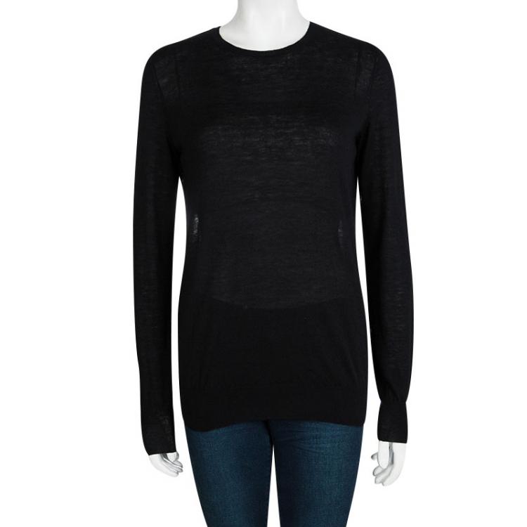 Pre Owned Joseph Black Cashmere Crew Neck Sweater S