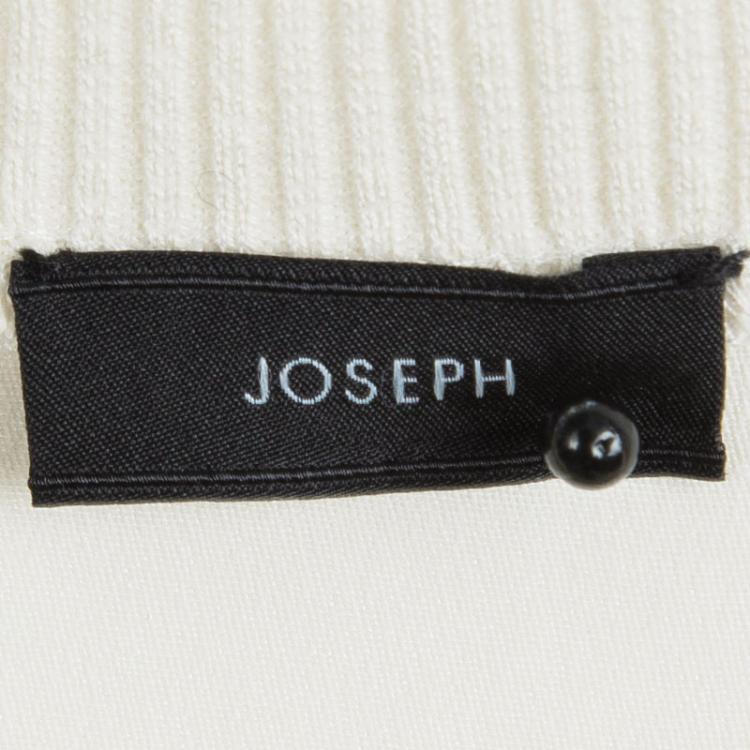 Pre Owned Joseph Cream Matt Silk Crewneck Short Sleeve Oversized Top S