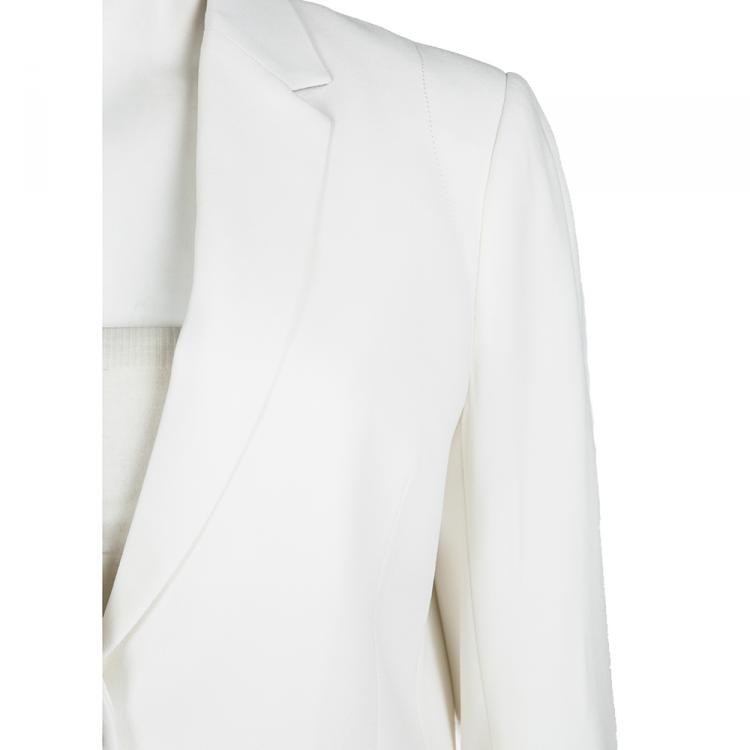 Pre Owned Joseph Off White Crepe Jazz Blazer L