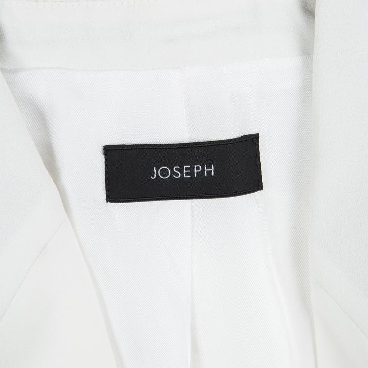 Pre Owned Joseph Off White Crepe Jazz Blazer L