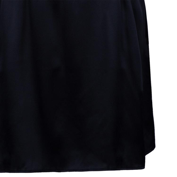 Pre Owned Just Cavalli Black Tie Waist Silk Dress M