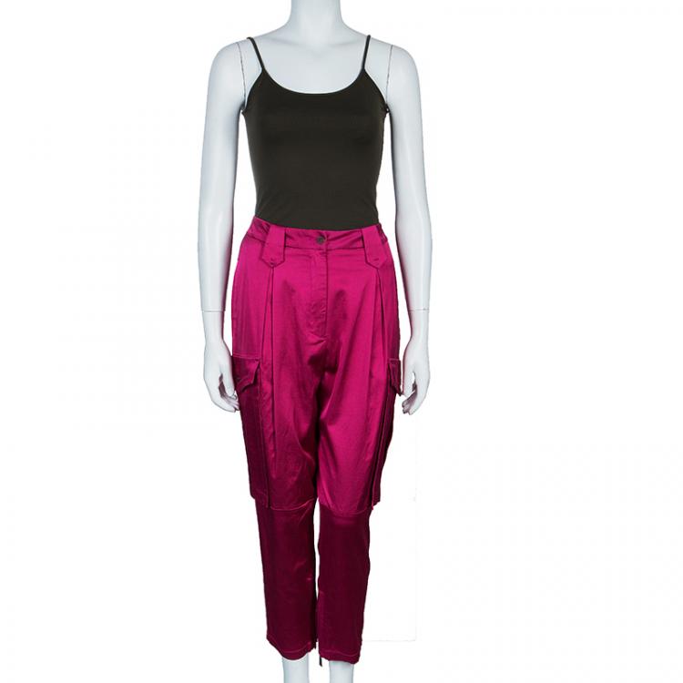 Pre Owned Just Cavalli Fuschia Pink Pocket Detail Pants
