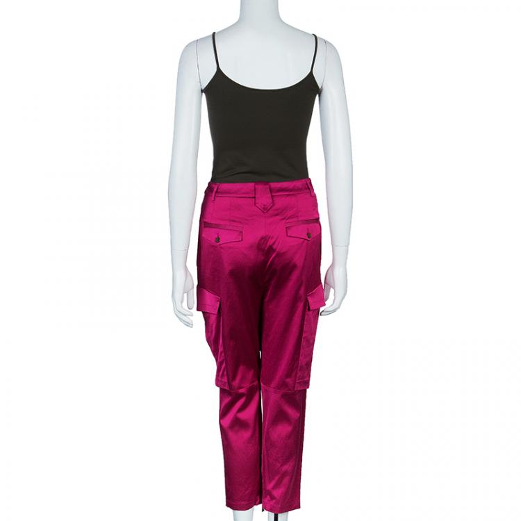 Pre Owned Just Cavalli Fuschia Pink Pocket Detail Pants