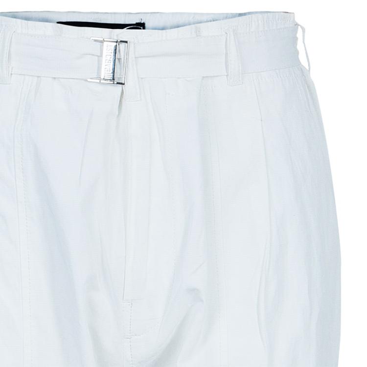 Pre Owned Just Cavalli White Lace up Detail Pants S