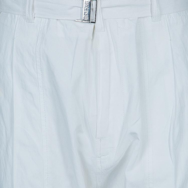 Pre Owned Just Cavalli White Lace up Detail Pants S