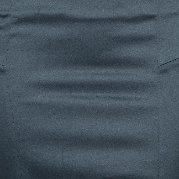 Pre Owned Just Cavalli Grey Silk Pencil Skirt M