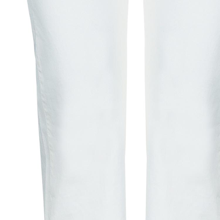 Pre Owned Just Cavalli White Wide Leg Denim Pants M