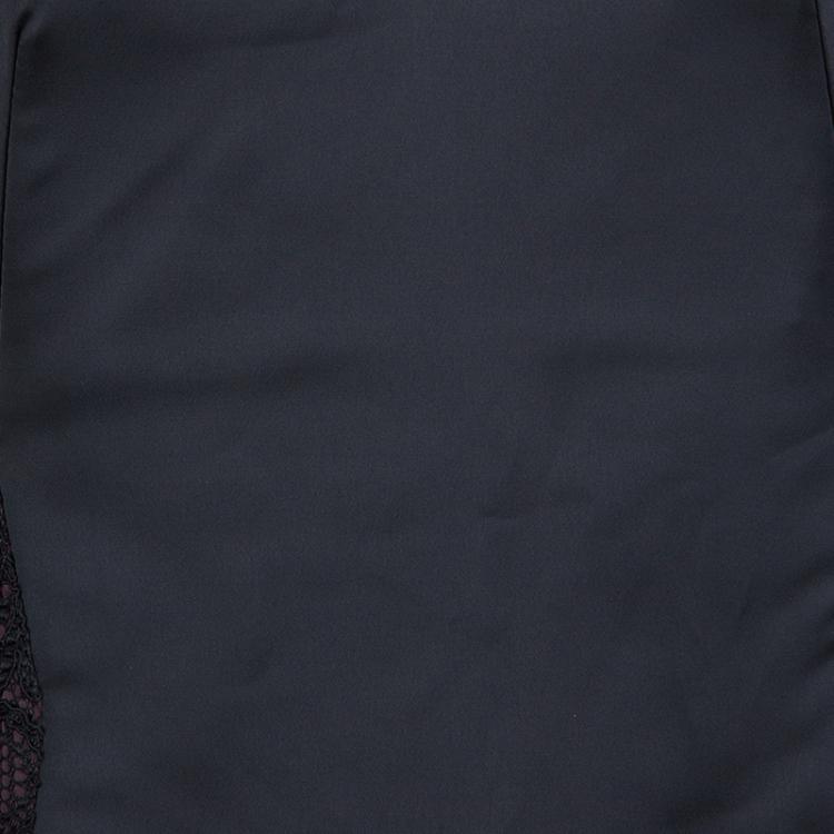 مملوكة مسبقًا Just Cavalli Black Lace Insert Long Sleeve Dress M
