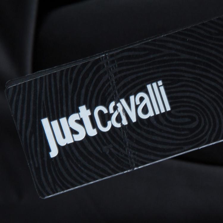 مملوكة مسبقًا Just Cavalli Black Lace Insert Long Sleeve Dress M