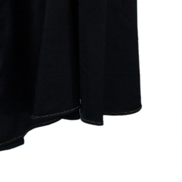 Pre Owned Just Cavalli Black Satin Fishtail Maxi Skirt S