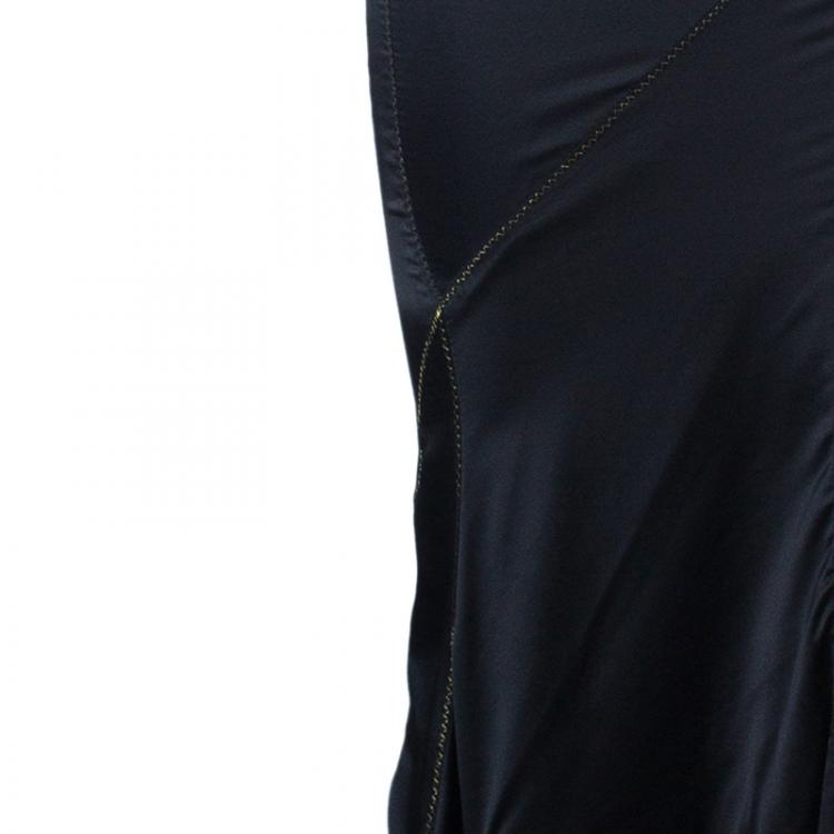 Pre Owned Just Cavalli Black Satin Fishtail Maxi Skirt S