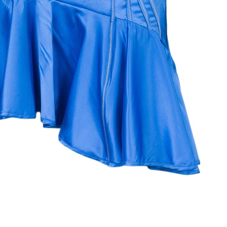 Pre Owned Just Cavalli Blue Wrinkle Effect Skirt S