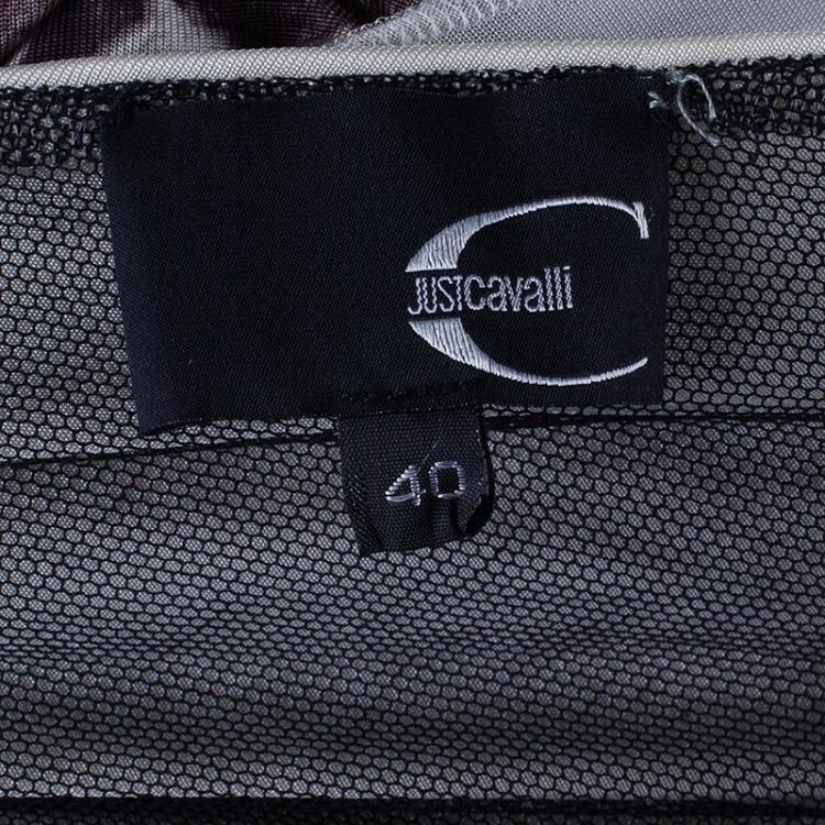 Pre Owned Just Cavalli Ruched Printed Dress