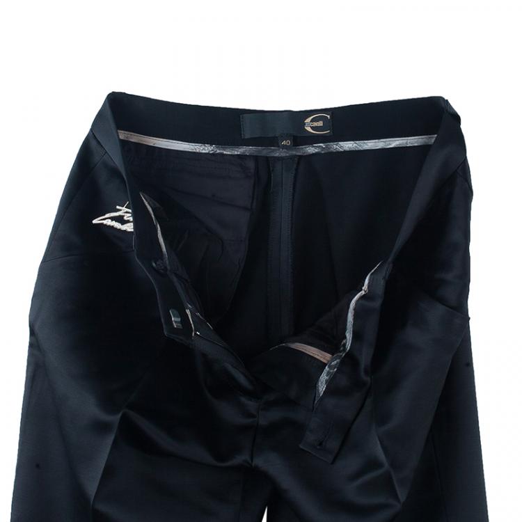 مملوكة مسبقًا Just Cavalli Black Satin Trouser S
