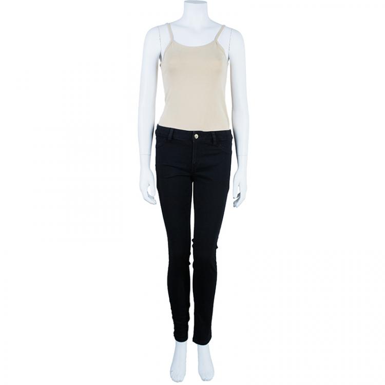 Pre Owned Just Cavalli Black Embellished Pocket Skinny Jeans M