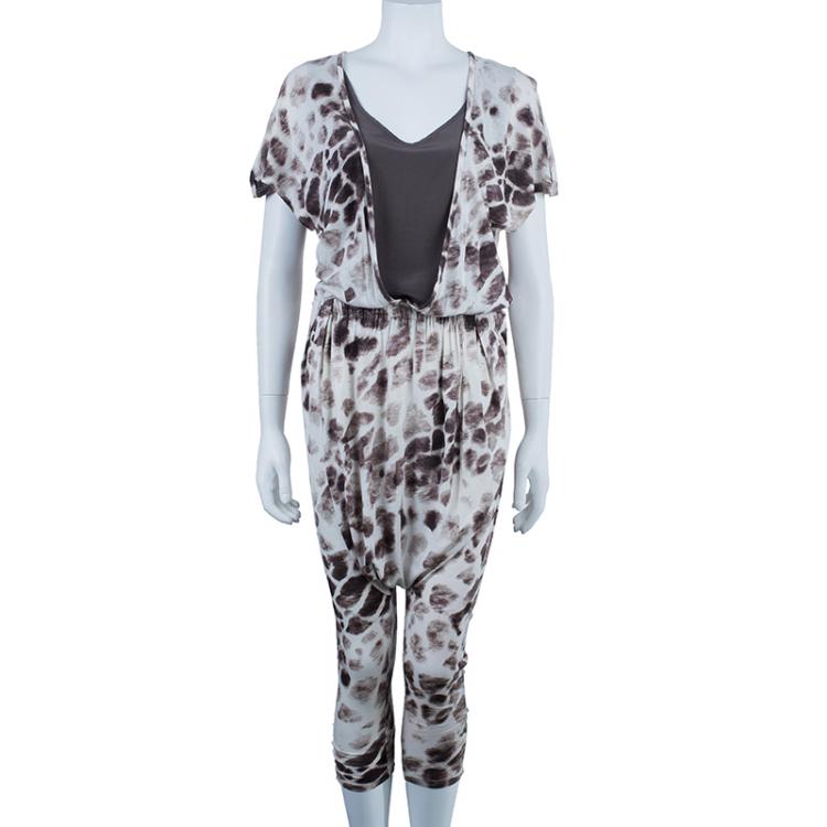 Pre Owned Just Cavalli Kenya Jersey Harem Jumpsuit M