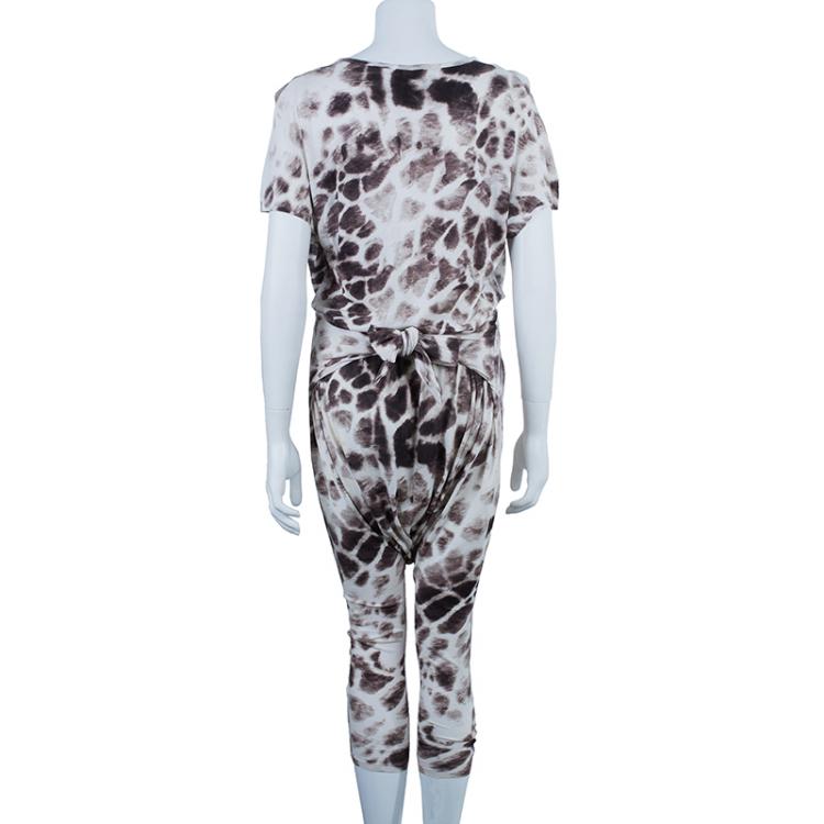 Pre Owned Just Cavalli Kenya Jersey Harem Jumpsuit M