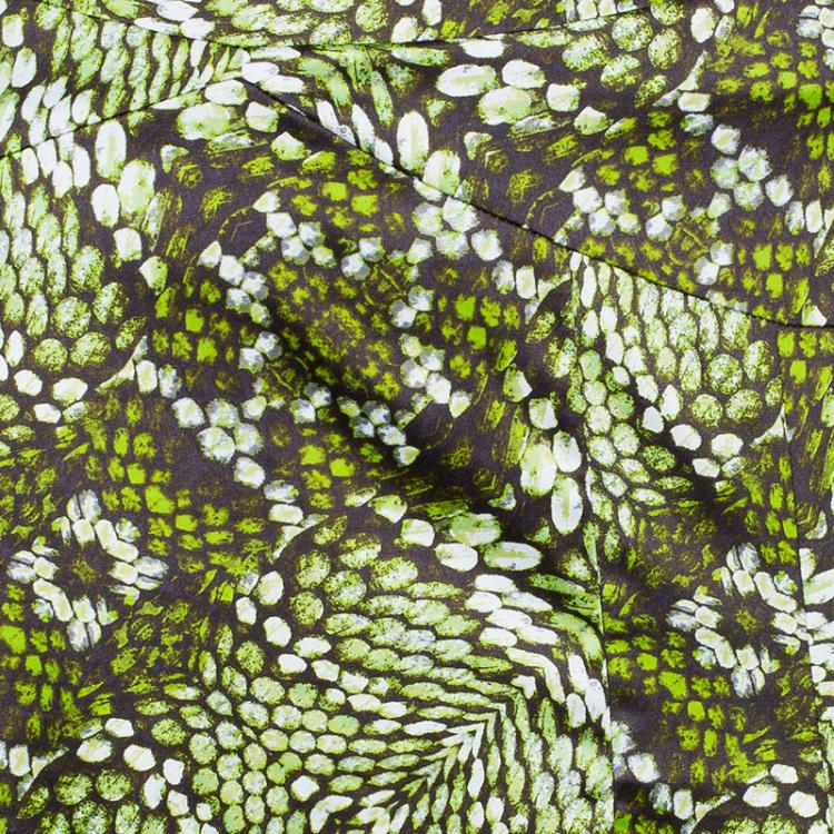 Pre Owned Just Cavalli Snake Print Green Maxi Skirt L