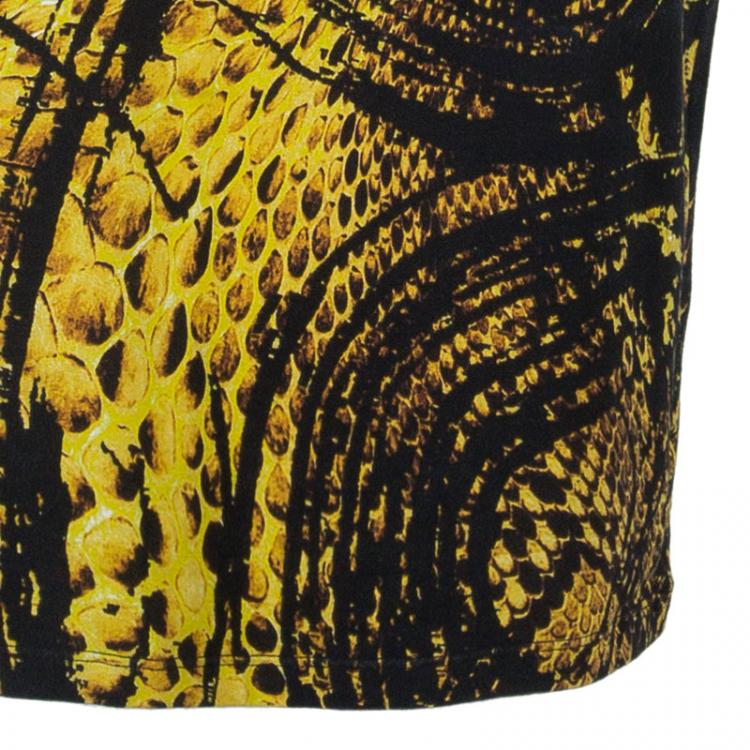 Pre Owned Just Cavalli Honeycomb Print Bodycon Dress L