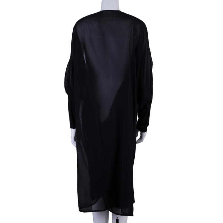 Pre Owned Just Cavalli Sheer Black Dress L