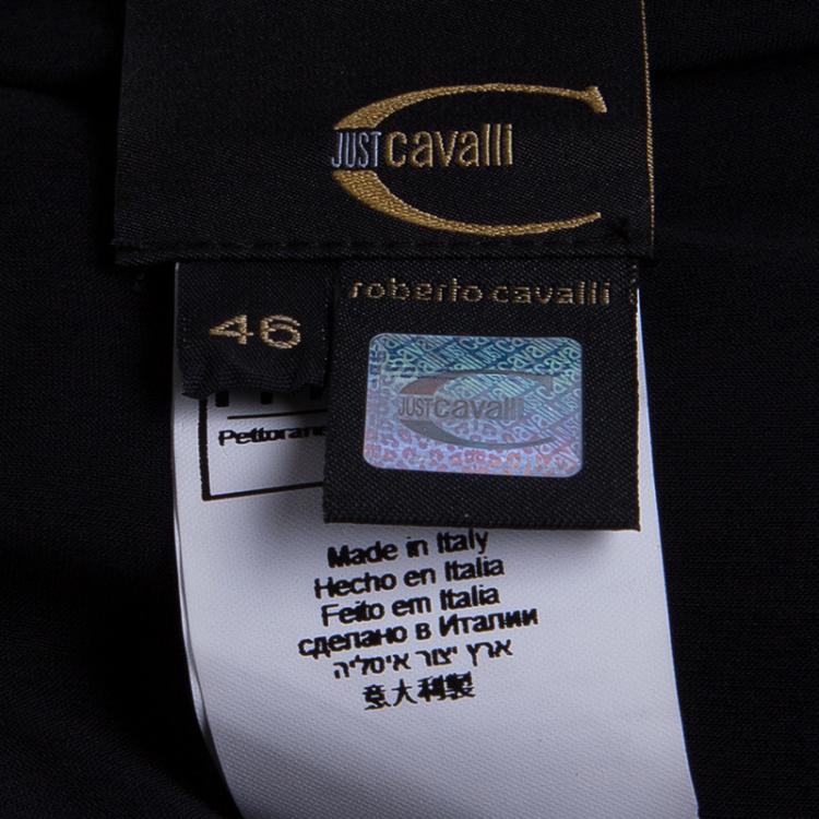 Pre Owned Just Cavalli Sheer Black Dress L