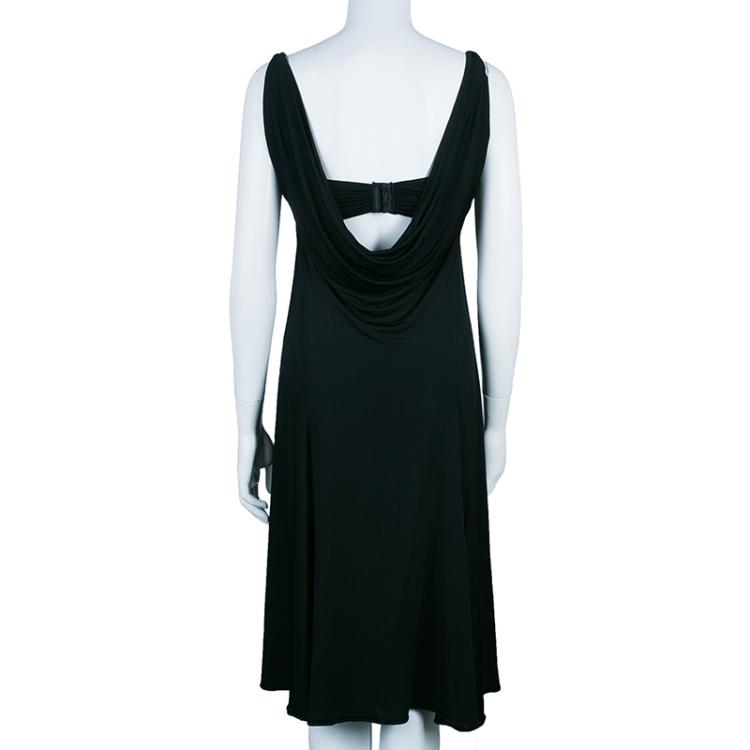 Pre Owned Just Cavalli Black Stretch Flare Dress M