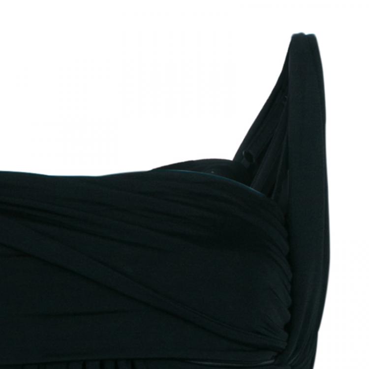 Pre Owned Just Cavalli Black Stretch Flare Dress M