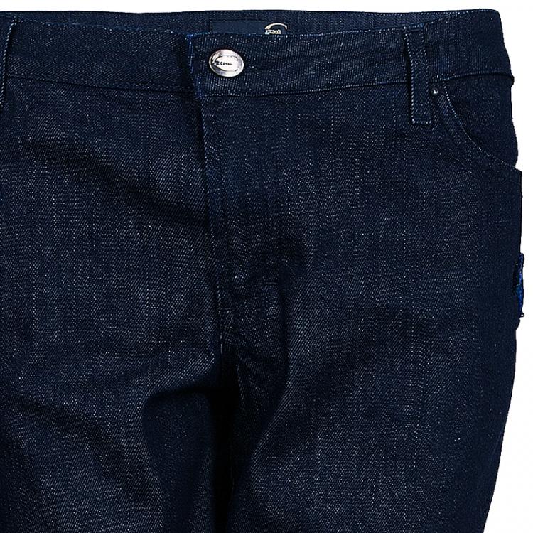 Pre Owned Just Cavalli Applique Detail Denim Pants XXL