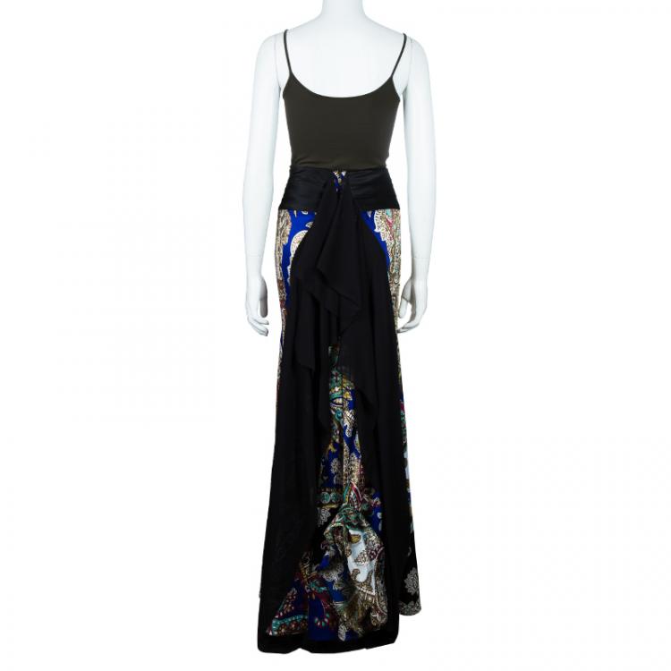 Pre Owned Just Cavalli Multicolor Printed  Maxi Skirt M
