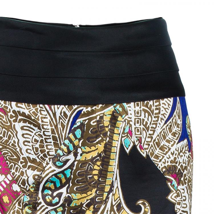 Pre Owned Just Cavalli Multicolor Printed  Maxi Skirt M