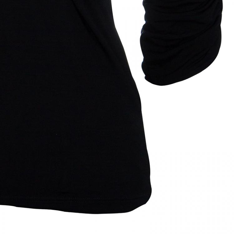 Pre Owned Just Cavalli Black Draped Top M