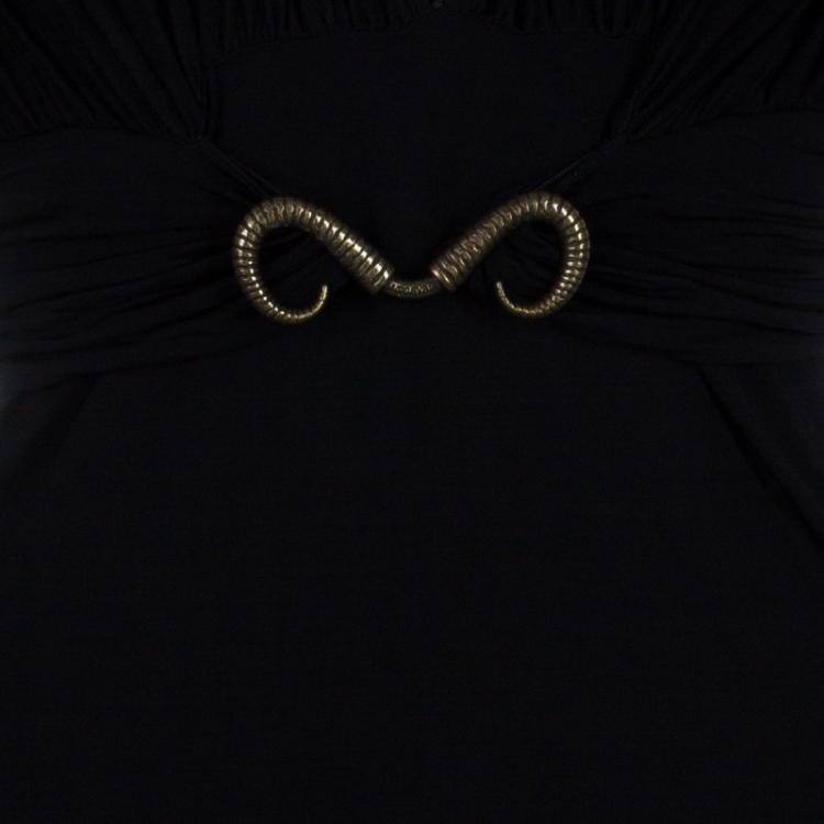 Pre Owned Just Cavalli Black Draped Top M