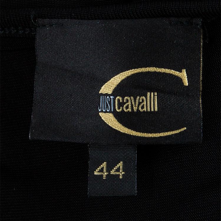 Pre Owned Just Cavalli Black Draped Top M