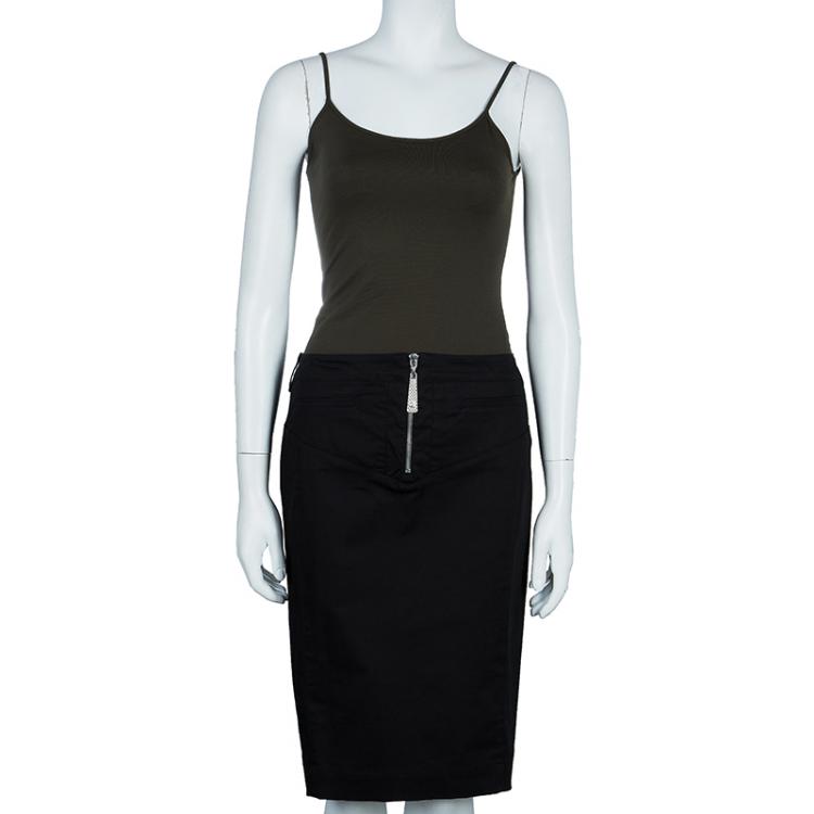 مملوكة مسبقًا Just Cavalli Black Pencil Skirt L