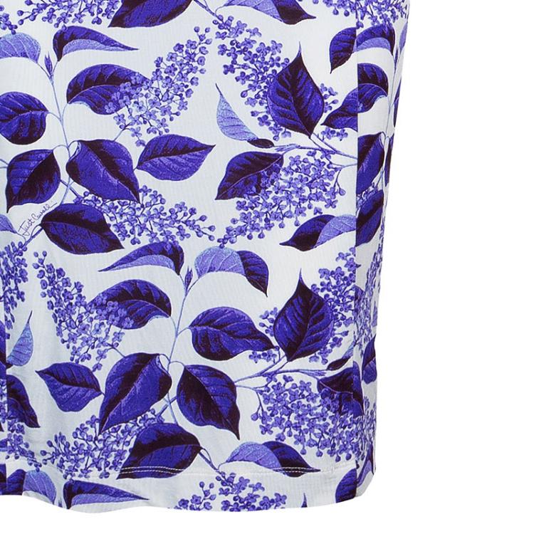 Pre Owned Just Cavalli Purple Print Stretch Dress M