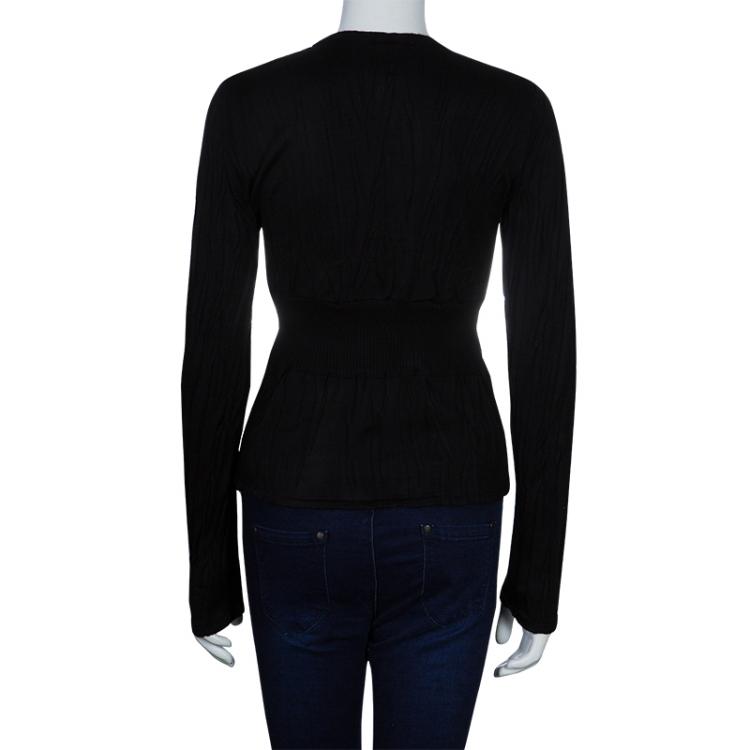 Pre Owned Just Cavalli Black Long Sleeve Sweater M