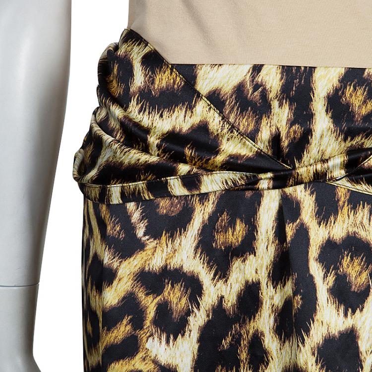 Pre Owned Just Cavalli Leopard Print Skirt XL