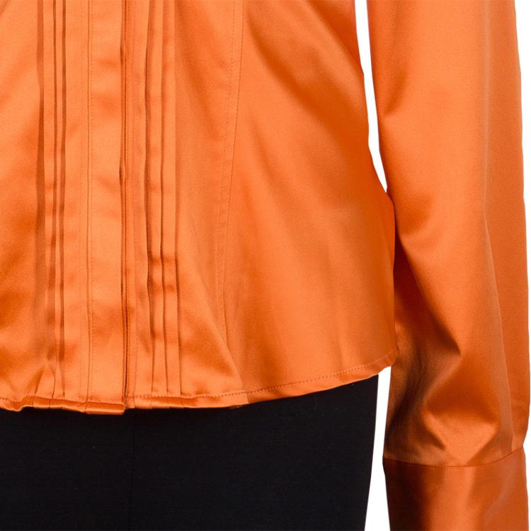 مملوكة مسبقًا Just Cavalli Orange Button Down Shirt L