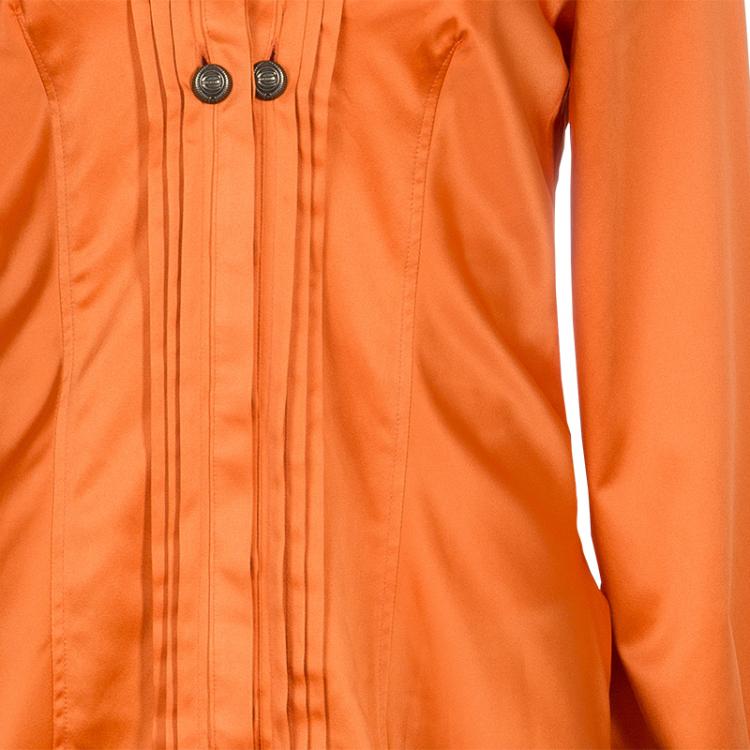 مملوكة مسبقًا Just Cavalli Orange Button Down Shirt L