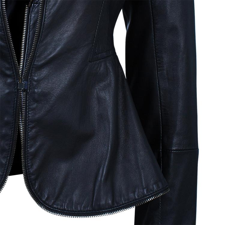 Pre Owned Just Cavalli Black Leather Jacket M
