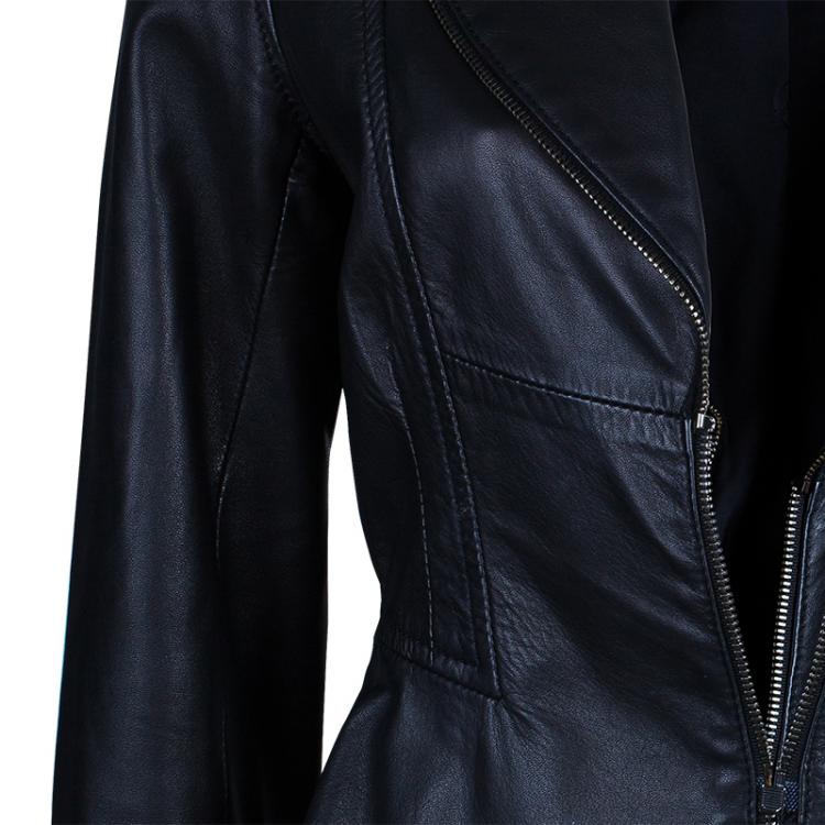 Pre Owned Just Cavalli Black Leather Jacket M