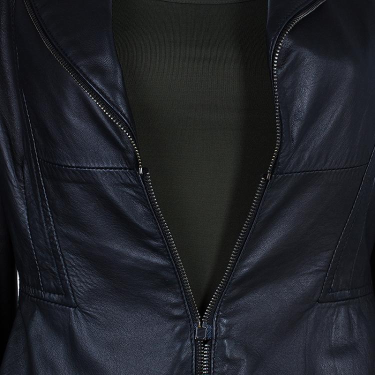 Pre Owned Just Cavalli Black Leather Jacket M