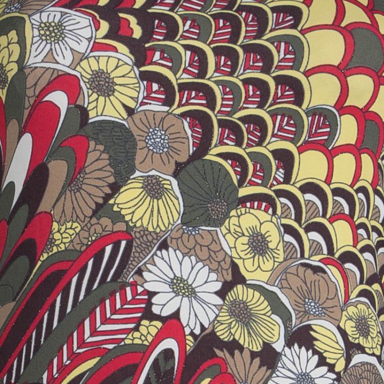 مملوكة مسبقًا Just Cavalli Multicolor Printed Jersey T-Shirt XS