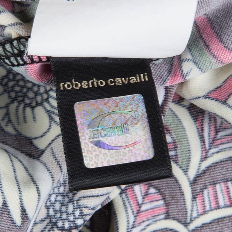 مملوكة مسبقًا Just Cavalli Multicolor Printed Jersey T-Shirt XS