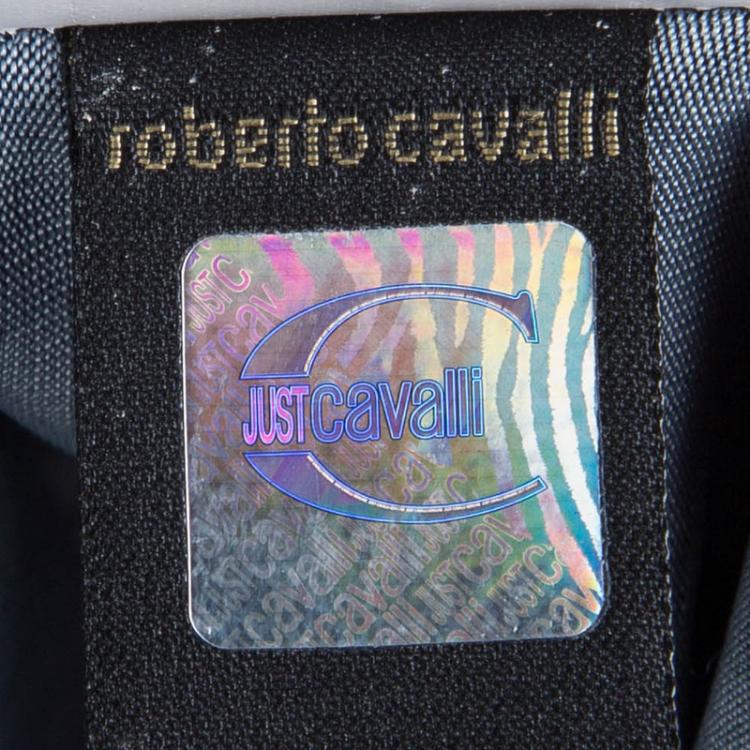 مملوكة مسبقًا Just Cavalli Multicolor Draped Knit Long Sleeve Blouse XL