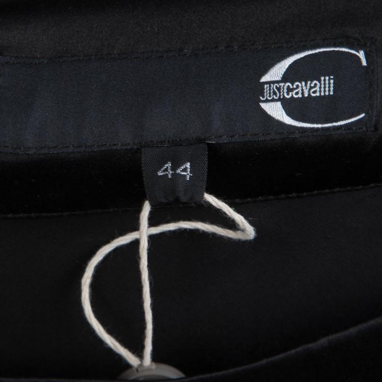 Pre Owned Just Cavalli Black Silk Maxi Skirt M