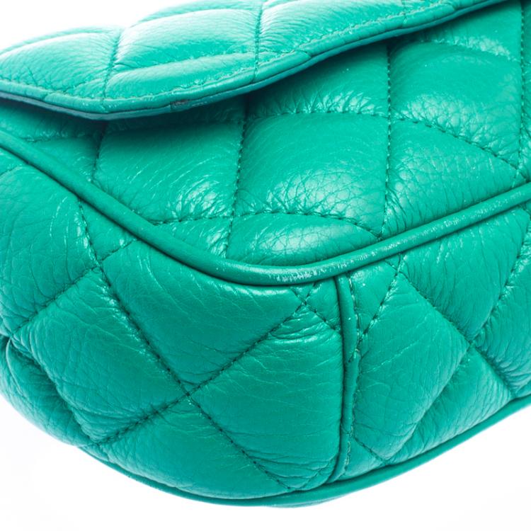 Pre Owned Kate Spade Green Leather Gold Coast Robin Crossbody Bag