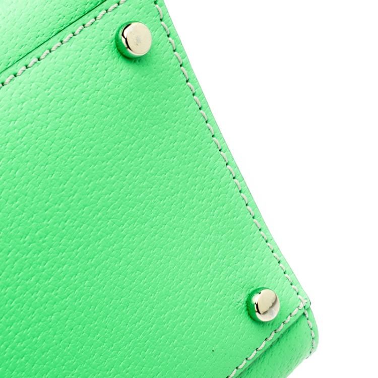 Pre Owned Kate Spade Light Green Leather Wellesley Satchel